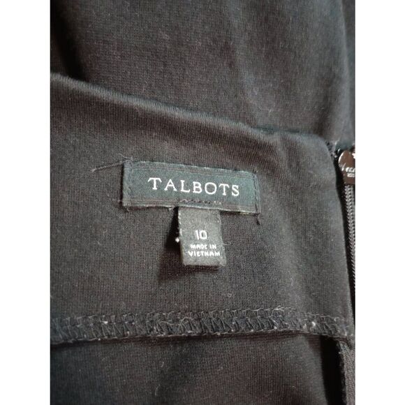 Talbots Dress Ladies 10 Black 3/4 Sleeve‎ Midi - Picture 5 of 7